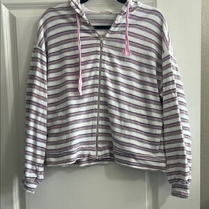 Striped Zip-Up Hoodie